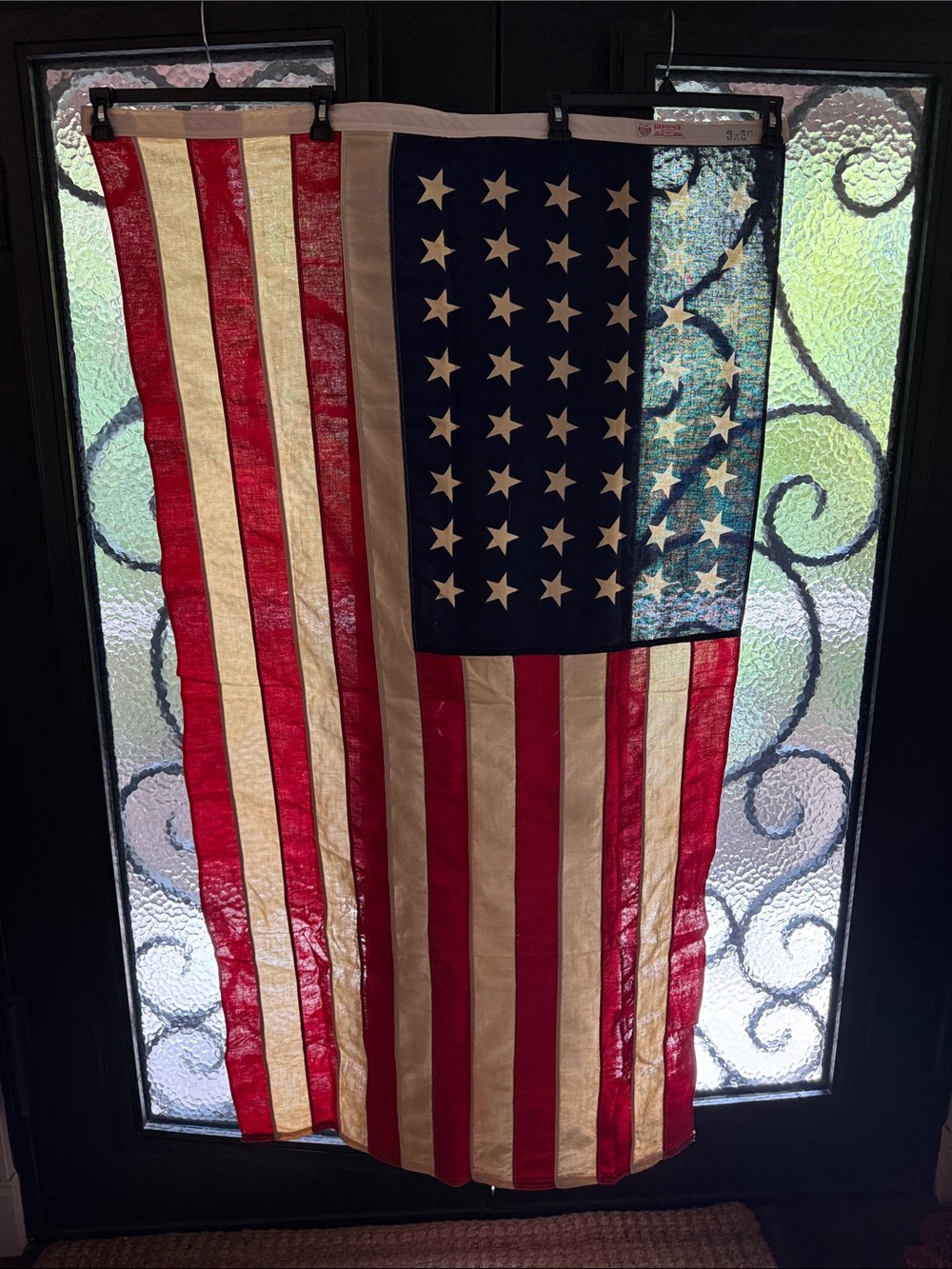 Vintage 48 Star American Flag Annin Defiance 3x5 Sewn Stripes Cotton USA